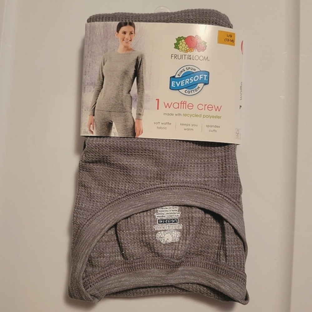 Waffle Crew Neck | Fruit of the Loom Women's Eversoft Waffle Thermal Top